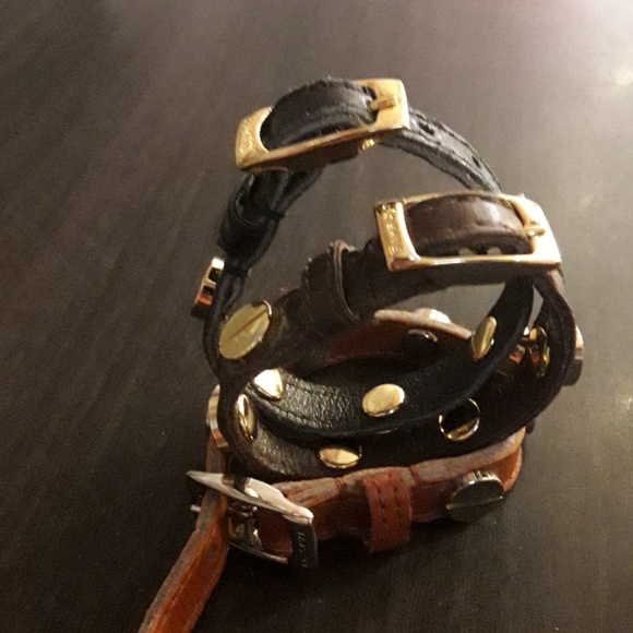 Bundles of 3 leather bracelt cc skye - Picture 6 of 7